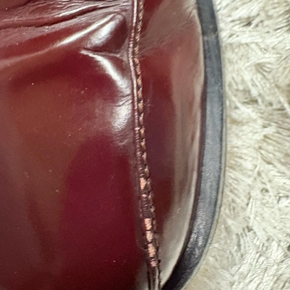 Vintage Gucci Dark Red Loafers with Silver Gucci accent - Picture 12 of 13